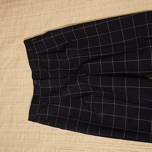 Monki Pleated Slim Leg Pattered Dress Pants